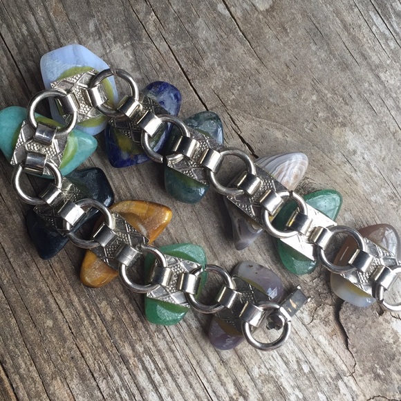 Vintage semi precious stone bracelet - Picture 5 of 5